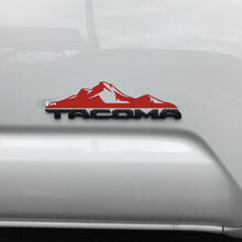 Etiqueta engomada de las montañas de Toyota Tacoma sobre la insignia Tacoma 3
 2