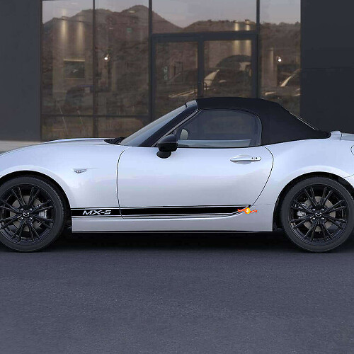 Calcomanía adhesiva lateral de franjas de contorno de marca para Mazda MX-5 Miata