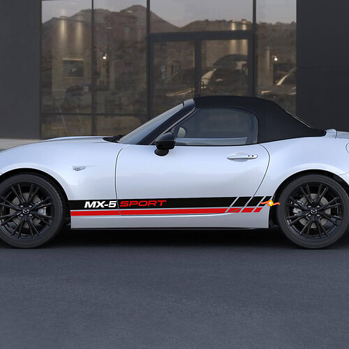 Mazda MX-5 Sport Miata Side Stripe Calcomanía pegatina - Pegatina de vinilo personalizada
