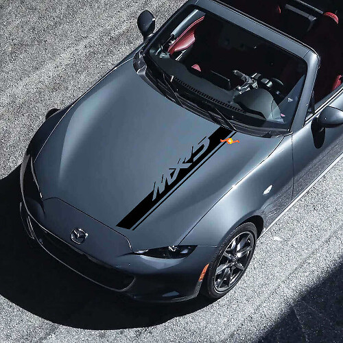 Adhesivo de Vinilo con Rayas Duales para Capó para Mazda MX-5 Miata