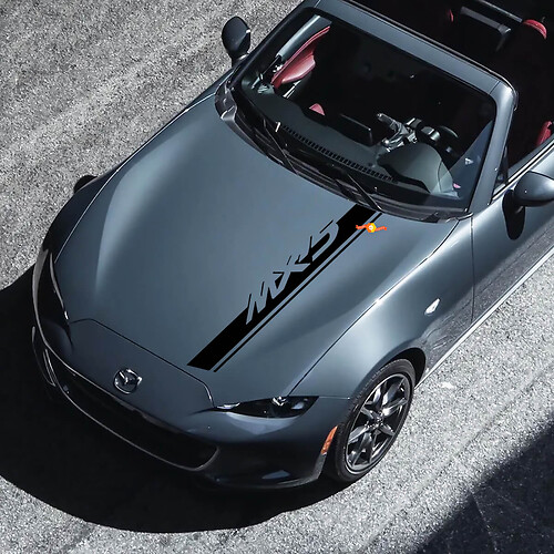 Mazda MX-5 Miata Hood Roadster Stripe Calcomanía pegatina - Pegatina de vinilo personalizada
