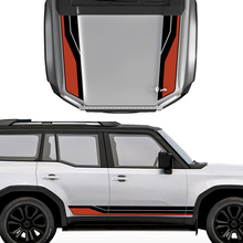 Calcomanías de rayas laterales y capó de Toyota Land Cruiser Prado - Kit gráfico de vinilo
 2