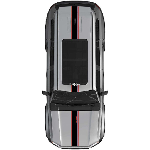 Tiras en el Techo del Capó Vinilo Rally Kit de Calcomanías Adhesivas 2 Para Toyota Land Cruiser Prado