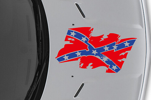 Etiqueta engomada del vinilo del coche de las rayas y estrellas patrióticas del General Lee de la bandera confederada grande de EE. UU.
