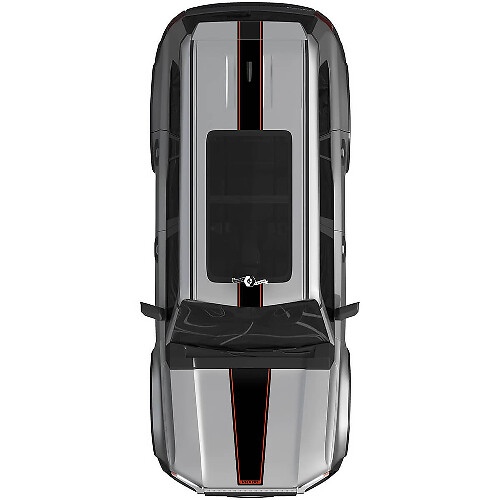 Toyota Land Cruiser Prado Hood and Roof Stripes Rally Calcomanías adhesivas - Kit gráfico de vinilo 2
