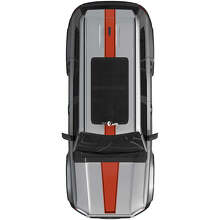 Calcomanías en vinilo de franjas de capó y techo kit gráfico para Toyota Land Cruiser Prado 2