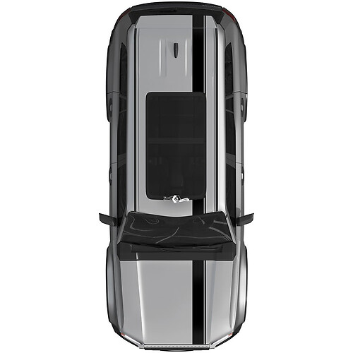 Toyota Land Cruiser Prado Hood and Roof Dual Stripes Rally Calcomanías adhesivas - Kit gráfico de vinilo
