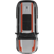 Toyota Land Cruiser Prado Hood y Techo Calcomanías de Rally de Doble Raya - Kit Gráfico de Vinilo 2
 2
