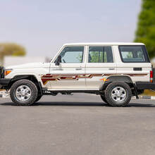 Kit de calcomanías adhesivas de rayas clásicas laterales retro para Toyota Land Cruiser GRJ76 - Gráficos de vinilo personalizados
 2