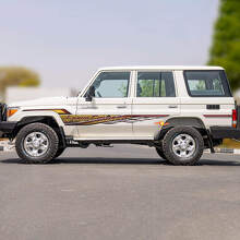 Kit de calcomanías con letras retro, franjas clásicas laterales para Toyota Land Cruiser 2