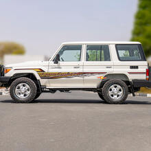 Kit de calcomanías adhesivas de rayas clásicas laterales retro para Toyota Land Cruiser GRJ76 - Gráficos de vinilo personalizados 2
 2