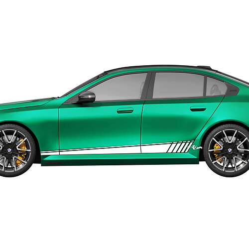 Kit de Adhesivos de Rayas Estroboscópicas Laterales para BMW Serie 5 G60 M5 G90 - Adhesivos de Vinilo SupDec Graphix
