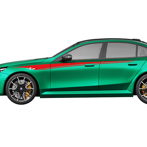 Kit de calcomanías de rayas para puertas laterales para BMW Serie 5 G60 M5 G90 - Adhesivos de vinilo SupDec Graphix
