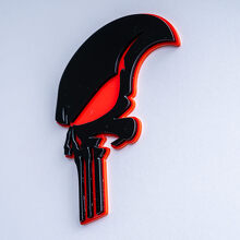 Emblema 3D de Guardabarros con Calavera Estilo Castigador_6