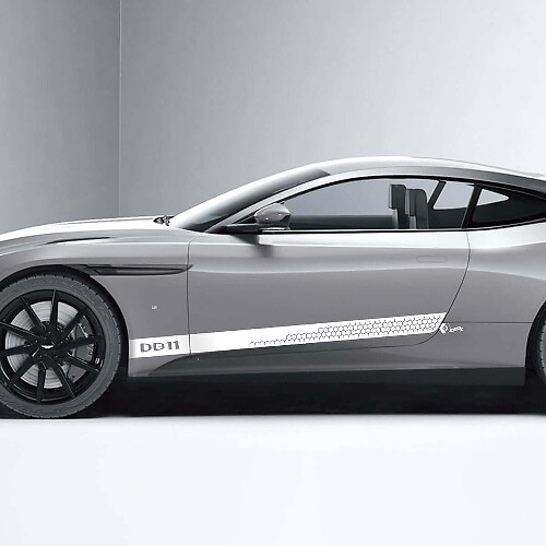 Vinilos Adhesivos en Rayas para Puertas Laterales en Panal para Aston Martin DB11