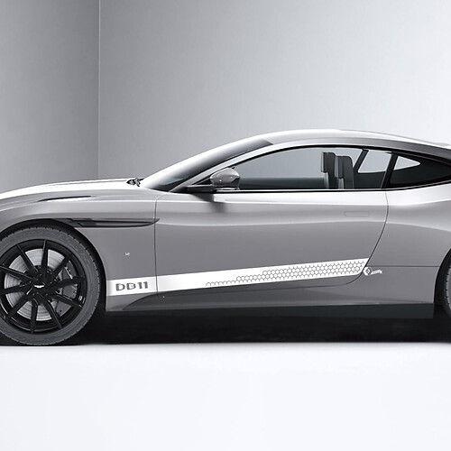 Side Aston Martin DB11 Honeycomb Puertas laterales Calcomanías de vinilo Pegatinas
