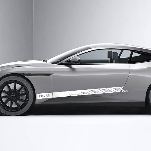 Calcomanías de vinilo en panal para las puertas laterales del Aston Martin DB11
