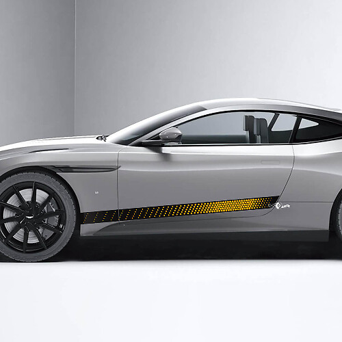 Lado Aston Martin DB11 Honeycomb Puertas laterales Calcomanías de vinilo Pegatinas 2 colores
