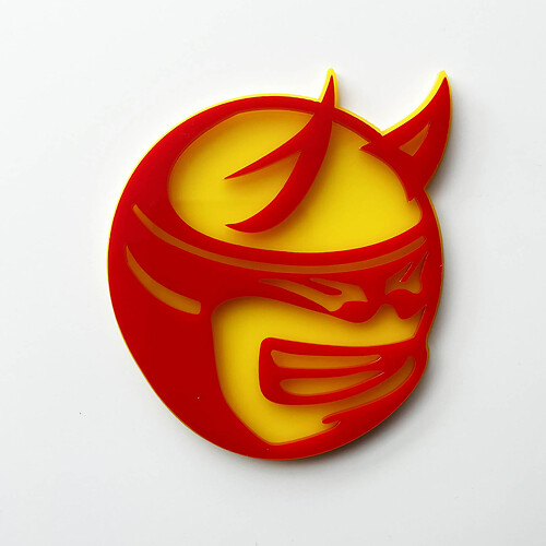 Insignia 3D personalizada Drag Bee Demon Dodge Charger Challenger logo Fender Badges Emblema rojo y amarillo
 1