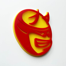 Insignia 3D personalizada Drag Bee Demon Dodge Charger Challenger logo Fender Badges Emblema rojo y amarillo
 3