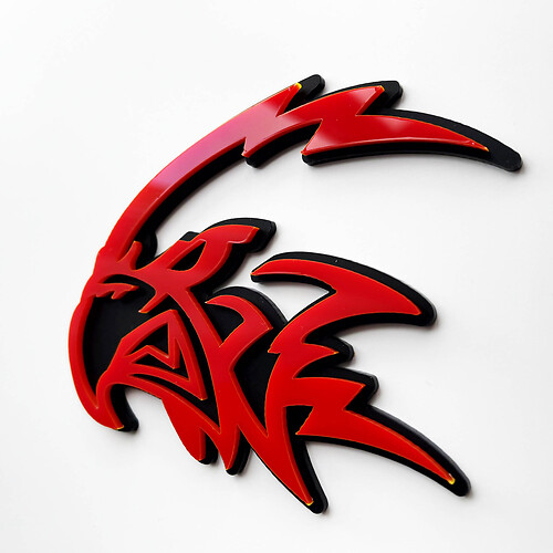 Insignia personalizada 3D Trackhawk Hellhawk - Emblema de guardabarros para Jeep Trackhawk
 1