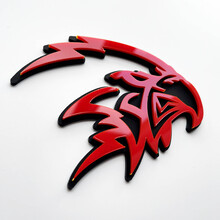 Insignia personalizada 3D Trackhawk Hellhawk - Emblema de guardabarros para Jeep Trackhawk
 2
