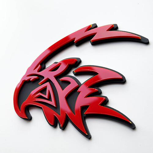 Insignia personalizada 3D Trackhawk Hellhawk - Emblema de guardabarros para Jeep Trackhawk 2
 1