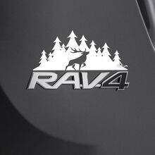 Etiqueta engomada de la calcomanía de los ciervos de las montañas sobre la insignia trasera del Toyota Rav4
 3