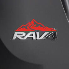 Montañas Sobre Adhesivo de Espejo Trasero 2 Para Emblema Toyota Rav4 2