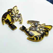 Insignia 3D Hornet Bee 345 - Emblema de insignias de guardabarros personalizadas para automóviles y camiones
 2