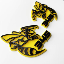 Insignia 3D Hornet Bee 345 - Emblema de insignias de guardabarros personalizadas para automóviles y camiones
 3