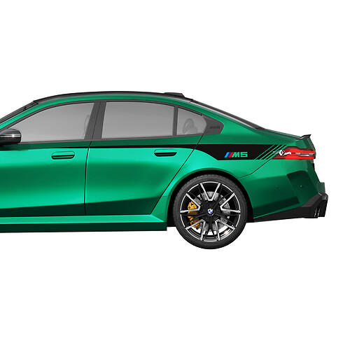 Kit de pegatinas Racing con rayas laterales traseras para BMW Serie 5 G60 M5 G90 - Adhesivos de vinilo SupDec Graphix
