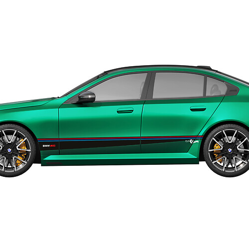 Kit de pegatinas Racing de rayas laterales M colores para BMW Serie 5 G60 M5 G90 - SupDec Graphix Vinilos Adhesivos
