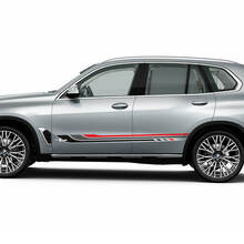 Acentos laterales M colores rayas para BMW G05 X5 puertas laterales vinilo calcomanía pegatina
 3