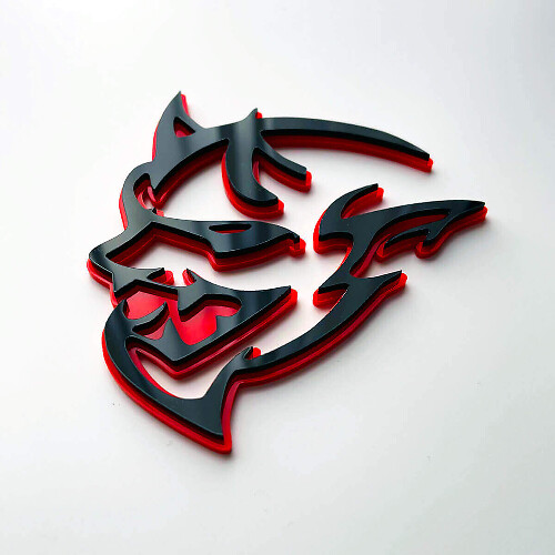 Emblema de Aleta 3D estilo demoníaco para Dodge Charger Challenger