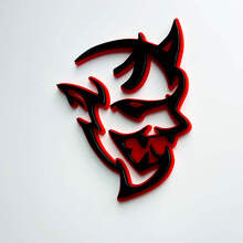 Emblema de Aleta 3D estilo demoníaco para Dodge Charger Challenger_2