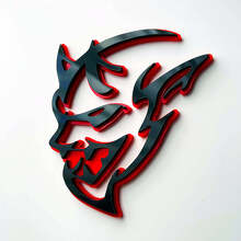 Emblema de Aleta 3D estilo demoníaco para Dodge Charger Challenger_3