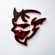 Emblema de Aleta 3D estilo demoníaco para Dodge Charger Challenger_4