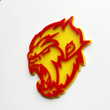 Angry Yeti Sasquatch Bigfoot 3D Fender Insignias Emblema Amarillo vs Rojo
 2