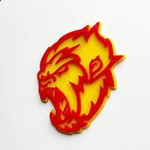 Angry Yeti Sasquatch Bigfoot 3D Fender Insignias Emblema Amarillo vs Rojo
 2