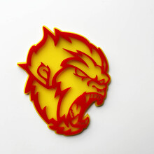 Angry Yeti Sasquatch Bigfoot 3D Fender Insignias Emblema Amarillo vs Rojo
 4