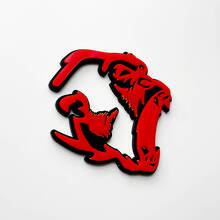 Gorilla Angry Insignia 3D Insignias de guardabarros Emblema Rojo vs Negro
 2