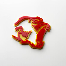 Gorilla Angry Insignia 3D Insignias de guardabarros Emblema Rojo vs Amarillo
 3