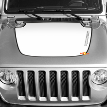 Calcomanía de vinilo para capó con contorno rojo para Jeep Wrangler_2