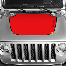 Calcomanía de vinilo para capó con contorno rojo para Jeep Wrangler_3