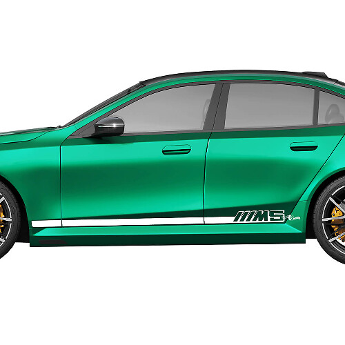 Kit de pegatinas laterales M5 Stripes Racing para BMW Serie 5 G60 M5 G90 - Adhesivos de vinilo SupDec Graphix
