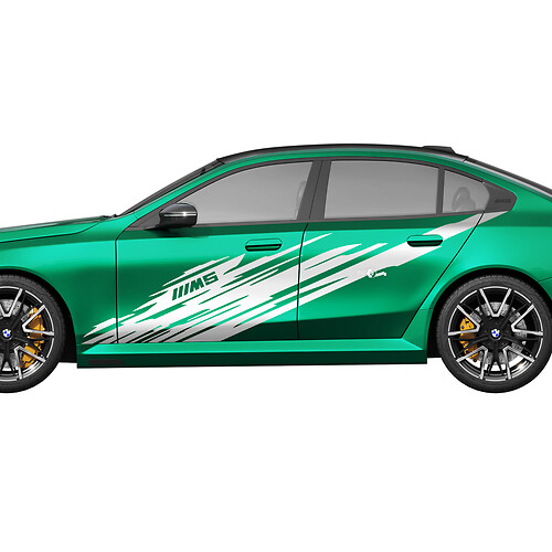 Kit de adhesivos laterales M5 Splash Racing para BMW Serie 5 G60 M5 G90 - Adhesivos de vinilo SupDec Graphix
