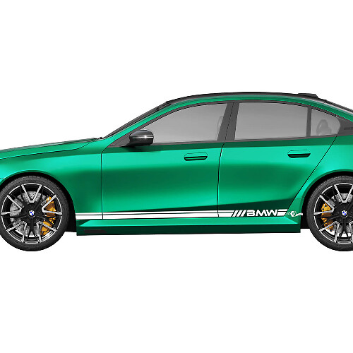 Calcomanía de vinilo lateral de doble raya con marca para BMW M5 G90/G99 2024-presente