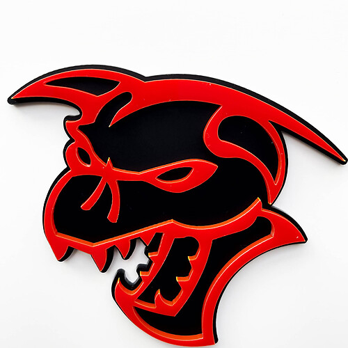 Insignia Hellcat Demon 3D Emblema de insignias de guardabarros negro vs amarillo
