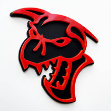 Insignia Hellcat Demon 3D Emblema de insignias de guardabarros negro vs amarillo
 3